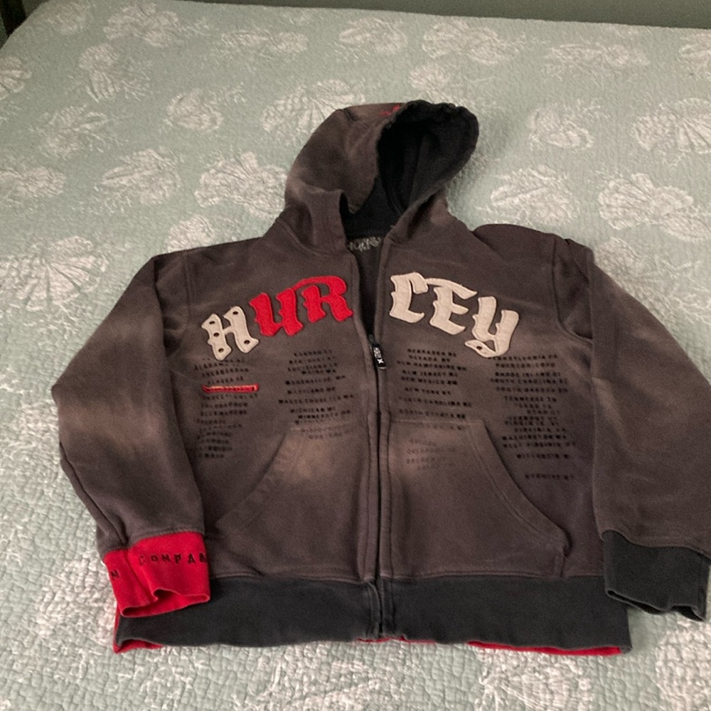 Hurley Zip Hoodie.